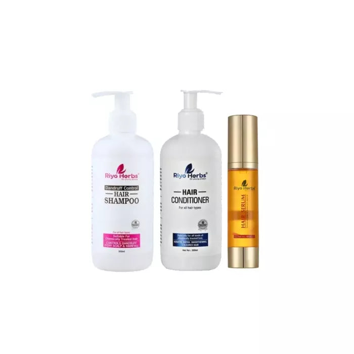 DANDRUFF CONTROL HAIR CARE COMBO OF 3 - Dandruff Control Shampoo + Hair Conditioner + Hair Serum