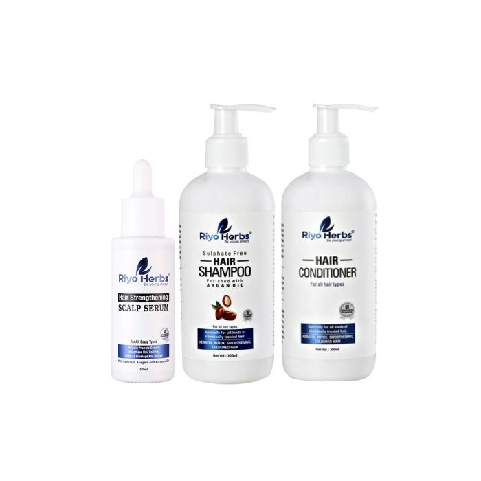 Argan oil Shampoo , Conditioner & Hair Scalp Serum Combo