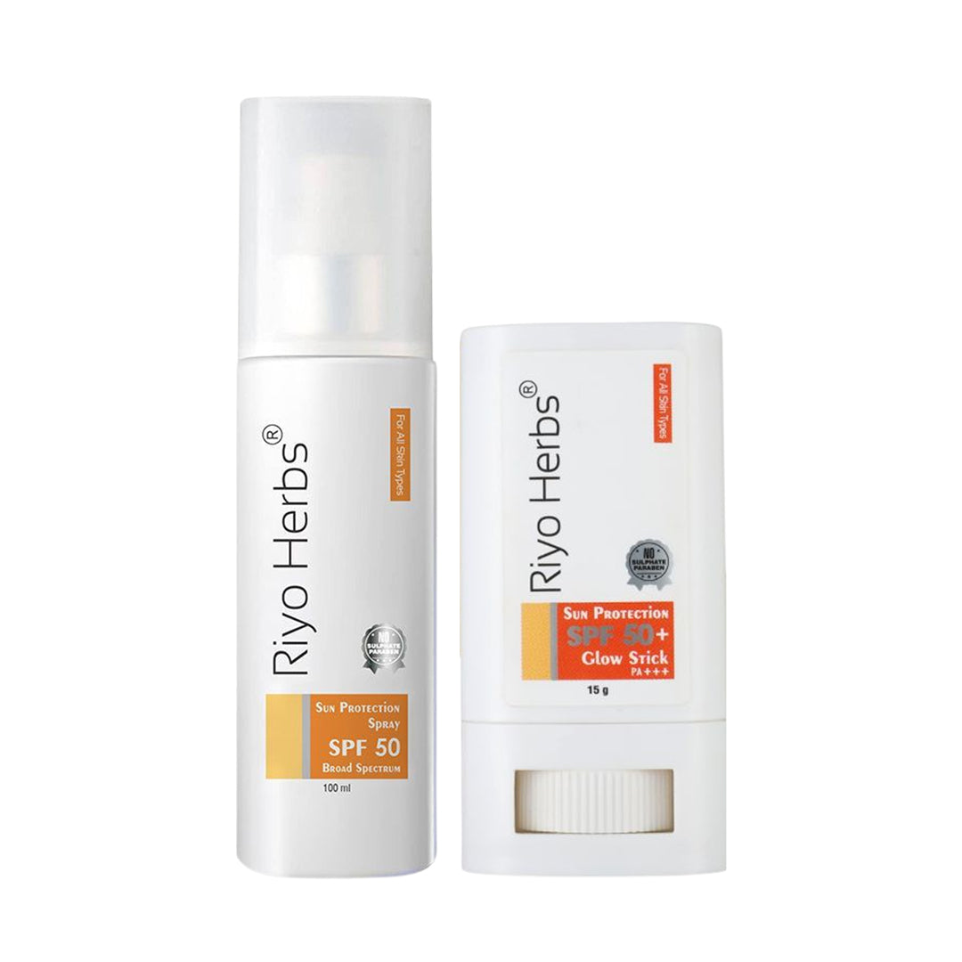 Sun Protection Combo Of SPF 50 Spray + SPF 50 Glow Stick