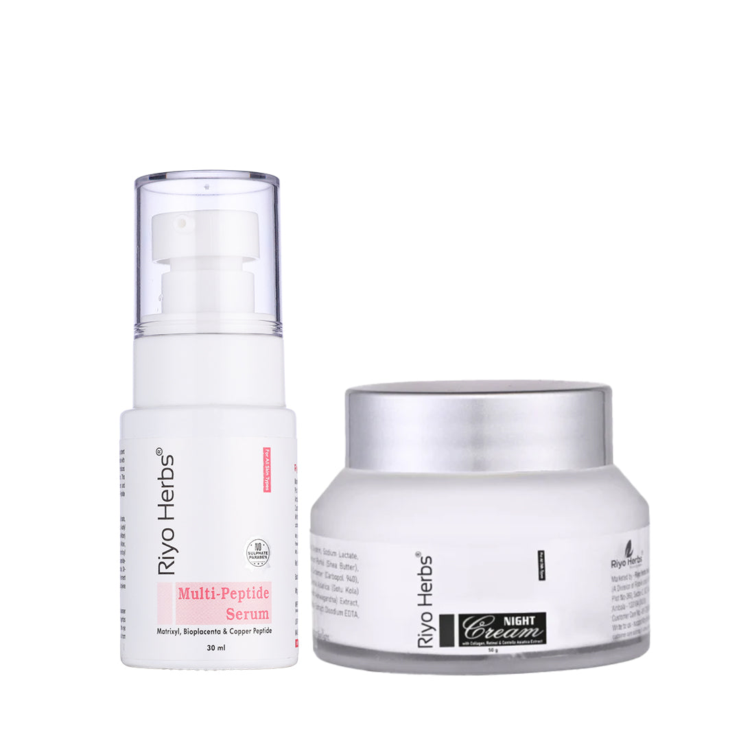 Youth Restore Duo - Multi Peptide Serum + Night Cream – Riyo Herbs