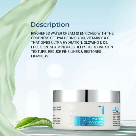 Hydrating Water Cream- Hyaluronic Acid & Sea Minerals - 100g