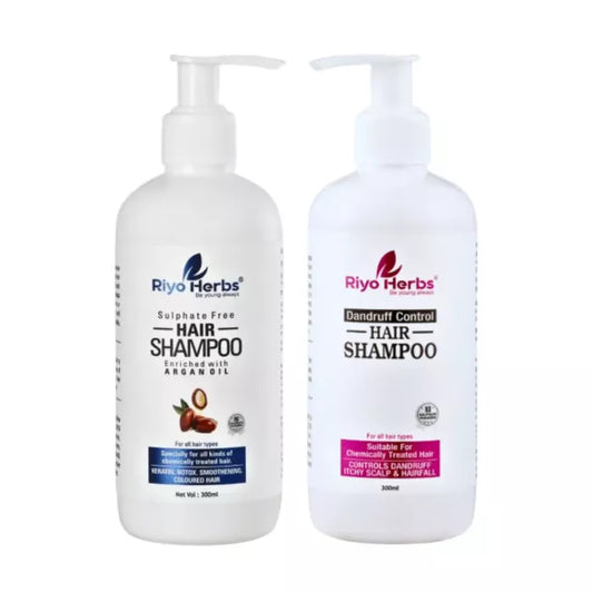 Hair Shampoo Argan Oil + Dandruff Control Shampoo Combo