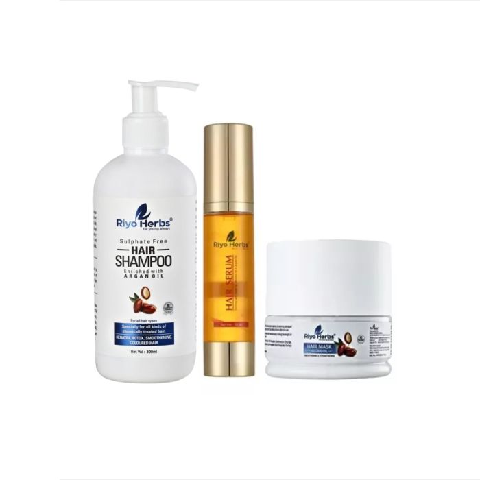 ARGAN OIL HAIR CARE TRIO  - Hair Shampoo + Hair Mask + Hair Serum
