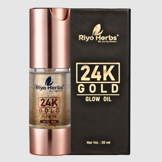 24 K Gold Glow Face Oil - 24K Gold Flakes & Rosehip Oil