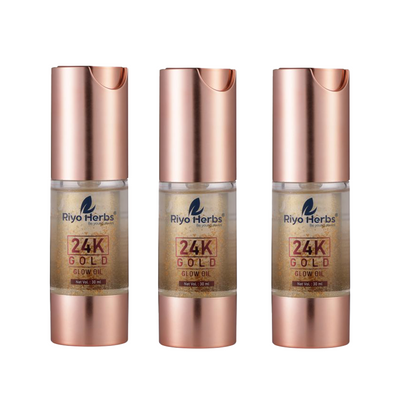 24 K Gold Glow Face Oil - 24K Gold Flakes & Rosehip Oil