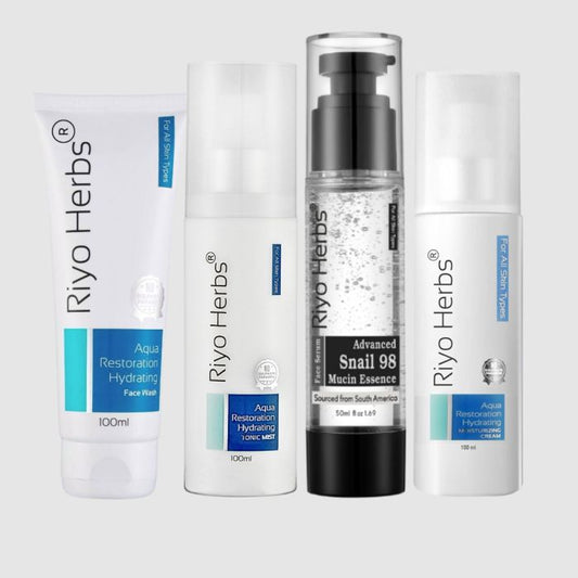 ARH Facewash, ARH Toner, ARH Moisturizer & Snail 98 Mucin Essence Combo