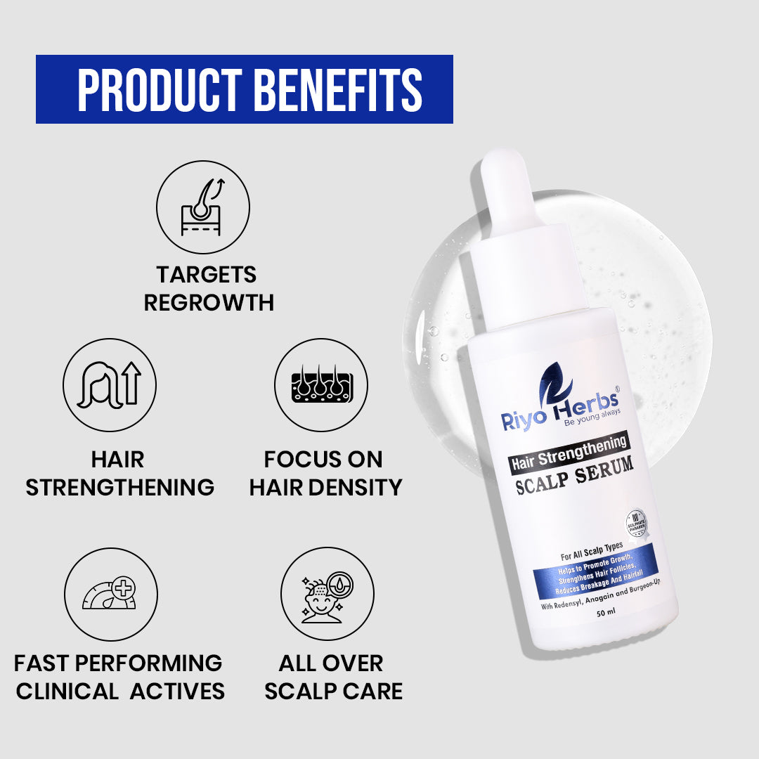 Advance Hair Strengthening Scalp Serum - Redensyl 1% | Anagain 4% | Capilia Longa 1%| Burgeon UP 2%