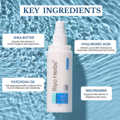 Aqua Restoration Hydrating Moisturizing Cream - Shea Butter, Vitamin-E & Patchouli oil