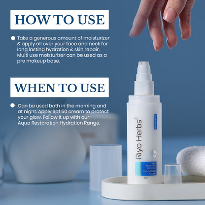 Aqua Restoration Hydrating Moisturizing Cream - Shea Butter, Vitamin-E & Patchouli oil