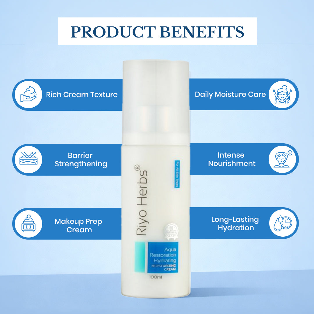 Aqua Restoration Hydrating Moisturizing Cream - Shea Butter, Vitamin-E & Patchouli oil