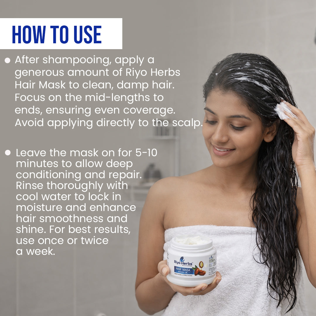 Argan Oil Hair Mask- Strengthening & Smoothening mask| Repair Dry & Damaged Hair