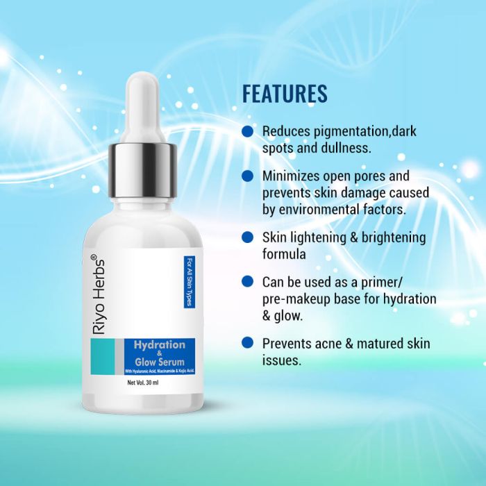 Hydration & Glow Serum - Hyaluronic acid & Kojic Acid.