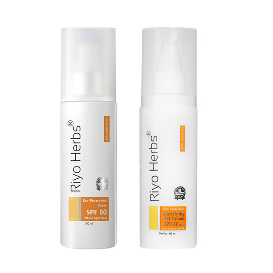 Sun Protection Combo Of SPF 50 Spray + SPF 50 Mattifying Gel