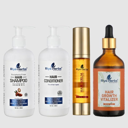 DAILY HAIR CARE COMBO (Argan Oil Hair Shampoo + Hair Conditoner + Argan Oil Hair Serum + Hair Growth Vitalizer )