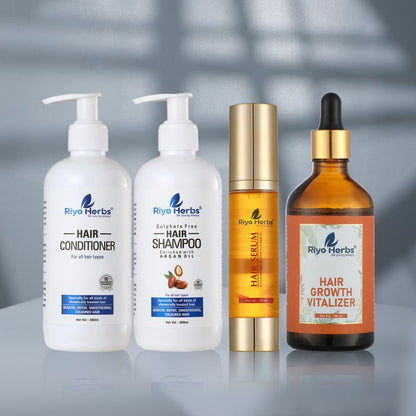 DAILY HAIR CARE COMBO (Argan Oil Hair Shampoo + Hair Conditoner + Argan Oil Hair Serum + Hair Growth Vitalizer )