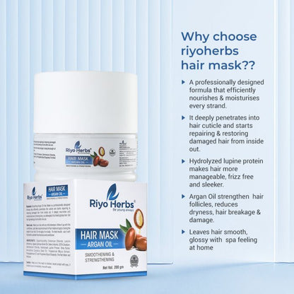 Argan Oil Hair Mask- Strengthening & Smoothening mask| Repair Dry & Damaged Hair