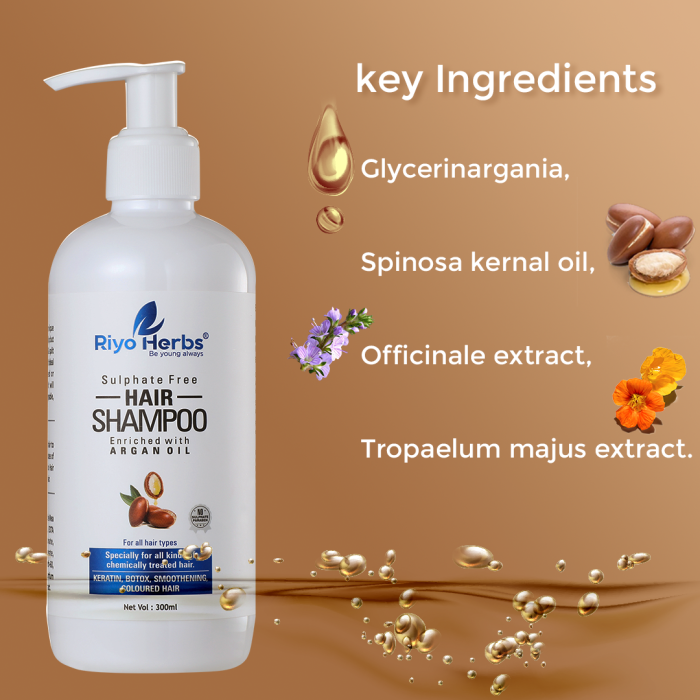 Argan Oil Hair Shampoo - For Chemically Treated Hair | Sulphate & Paraben Free