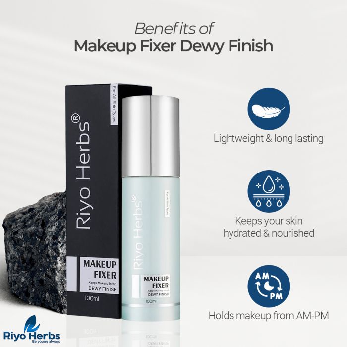 Makeup Fixer Dewy Finish - 100ml - Alcohol Free , Infused with Hyaluronic acid, Niacinamide & Chamomilla Recutita Flower extract. OUR #1 BEST SELLER