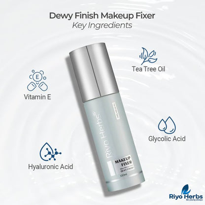 Makeup Fixer Dewy Finish - 100ml - Alcohol Free , Infused with Hyaluronic acid, Niacinamide & Chamomilla Recutita Flower extract. OUR #1 BEST SELLER