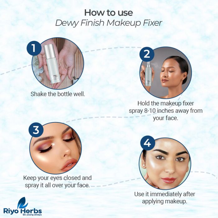 Makeup Fixer Dewy Finish - 100ml - Alcohol Free , Infused with Hyaluronic acid, Niacinamide & Chamomilla Recutita Flower extract. OUR #1 BEST SELLER