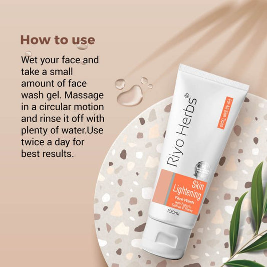 Skin Lightening Facewash - with Papaya & Saffron for Glow