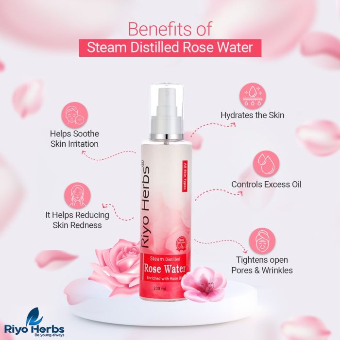 Steam Distilled Rose Water Spray - 200ml