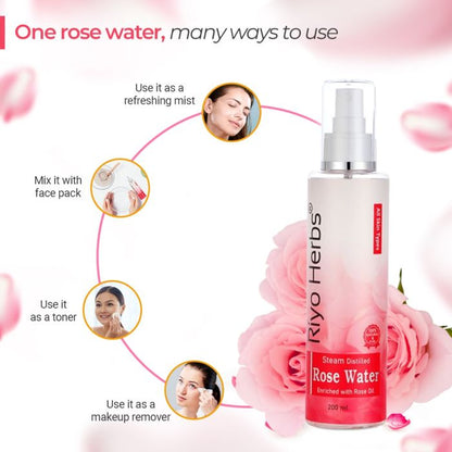 Steam Distilled Rose Water Spray - 200ml