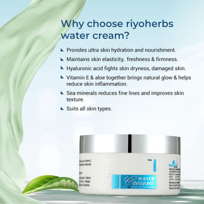 Hydrating Water Cream- Hyaluronic Acid & Sea Minerals - 100g