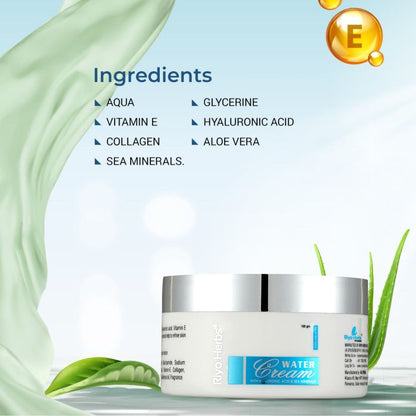 Hydrating Water Cream- Hyaluronic Acid & Sea Minerals - 100g